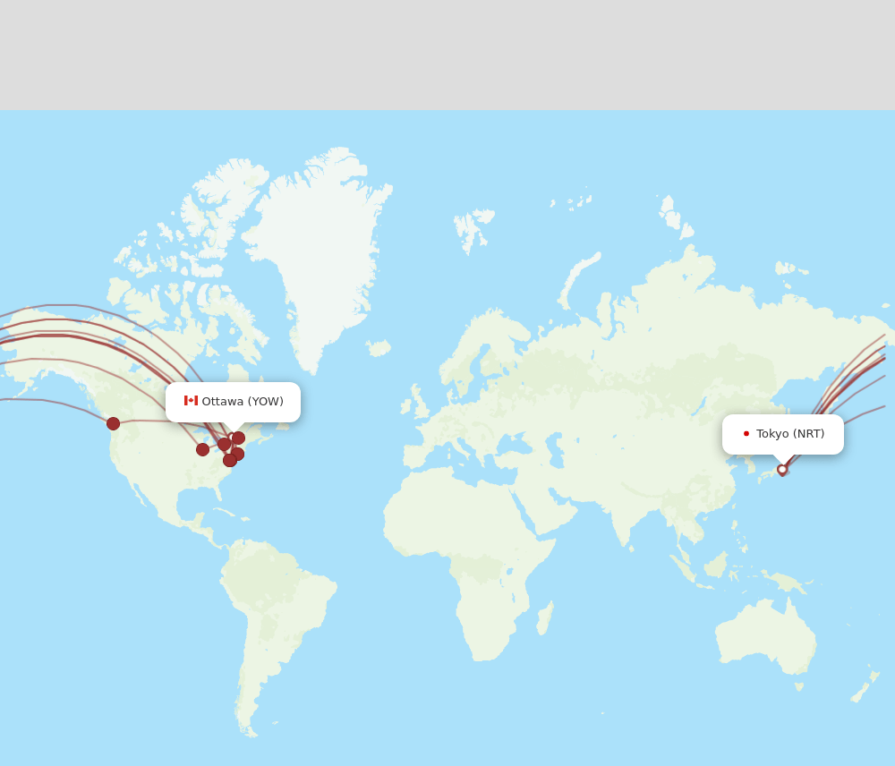 YOW-NRT flight routes