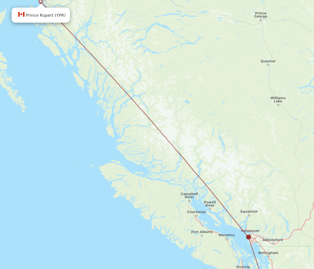 YPR-SEA flight routes