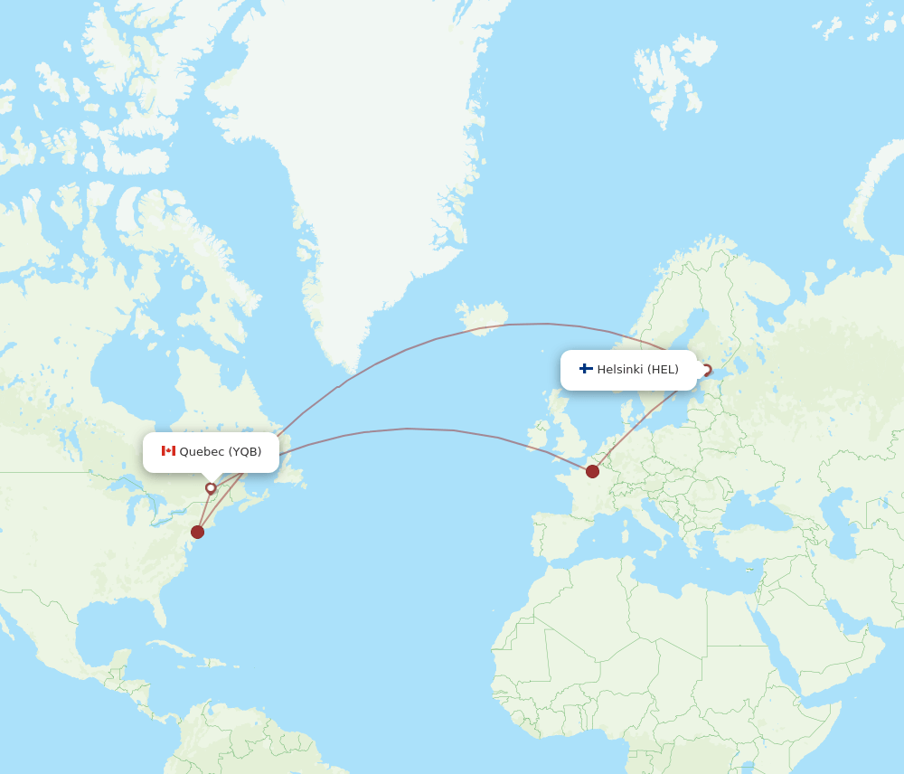 YQB-HEL flight routes