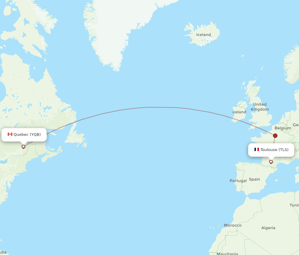 YQB-TLS flight routes