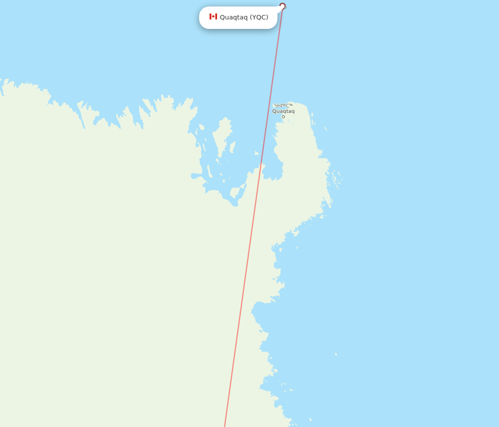Quaqtaq - Kangirsuk route map and flight paths