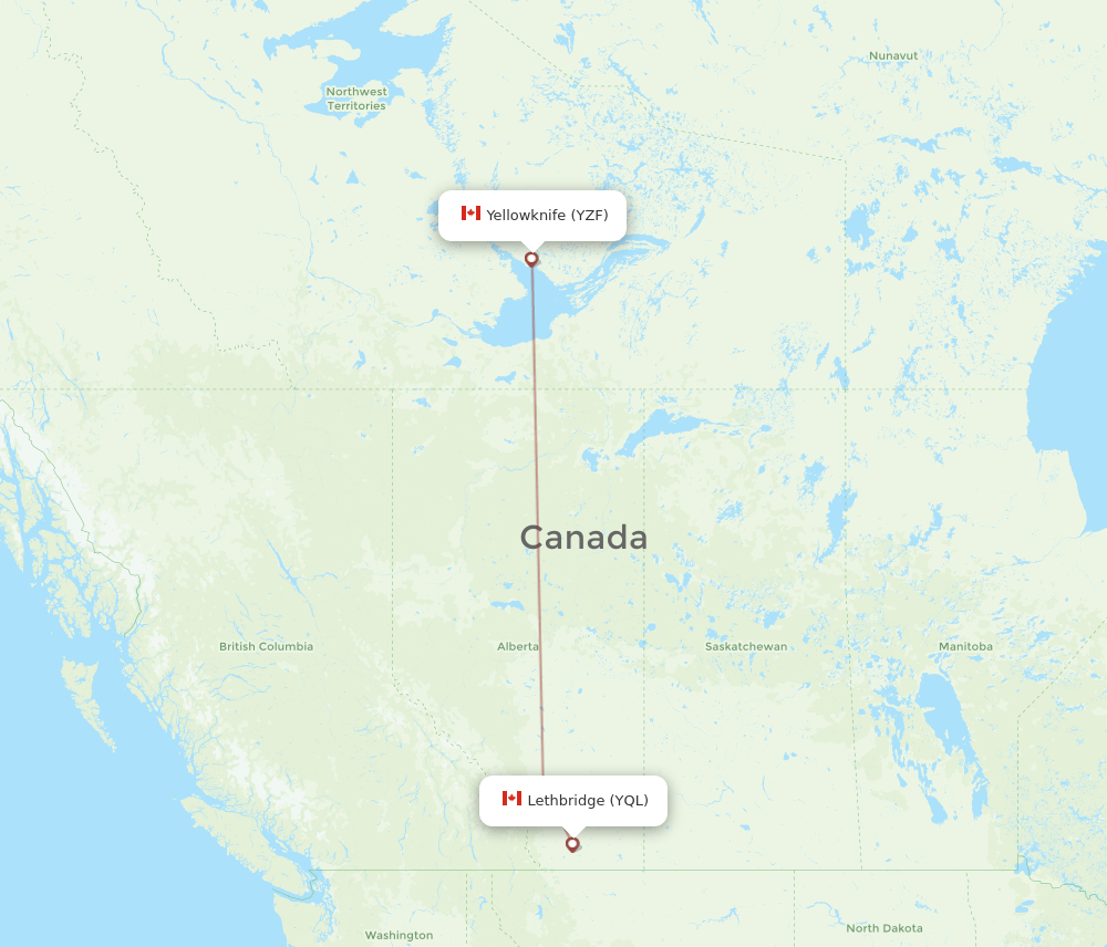 YQL-YZF flight routes