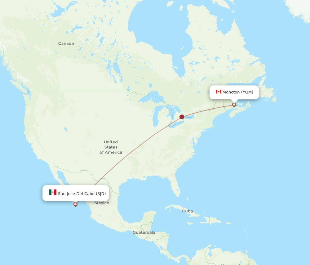 YQM-SJD flight routes