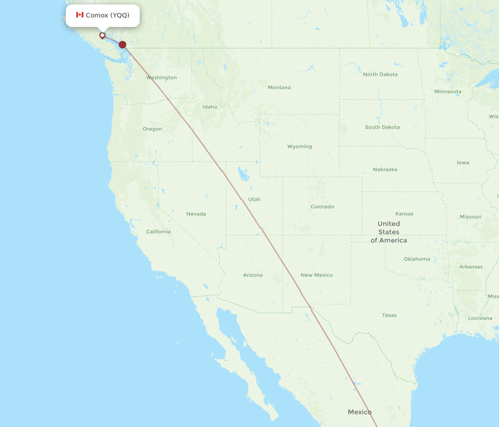 YQQ-MEX flight routes