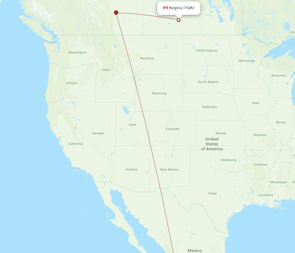 YQR-ZLO flight routes