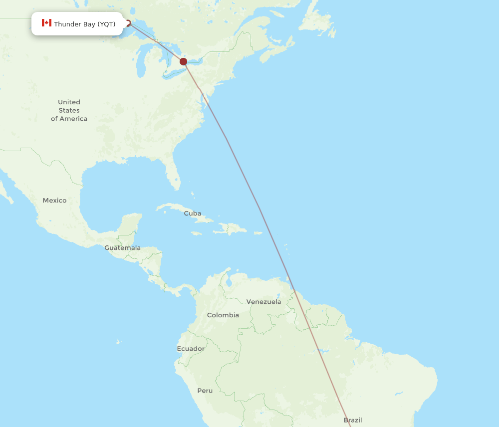 YQT-GRU flight routes