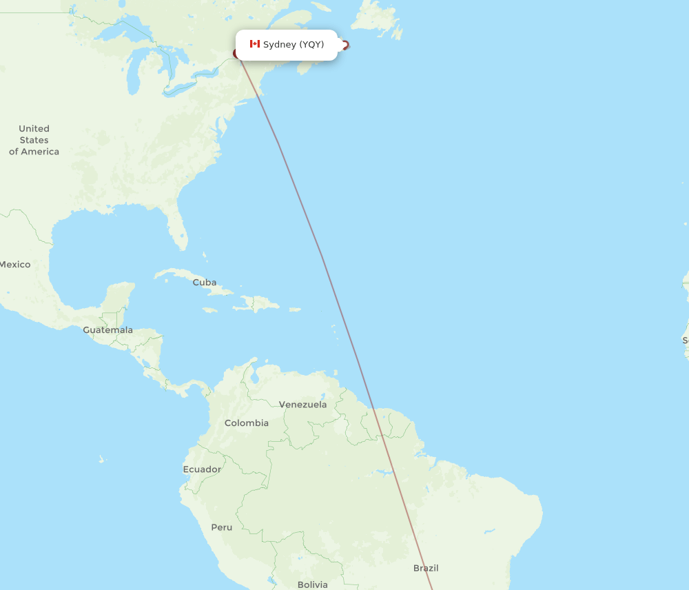 YQY-GRU flight routes