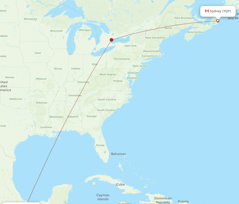 YQY-HUX flight routes