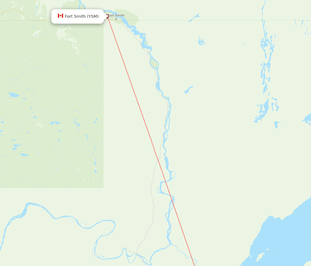 YSM to YPY flights and routes map