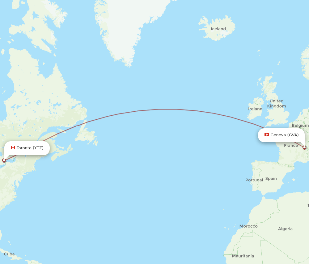 YTZ-GVA flight routes