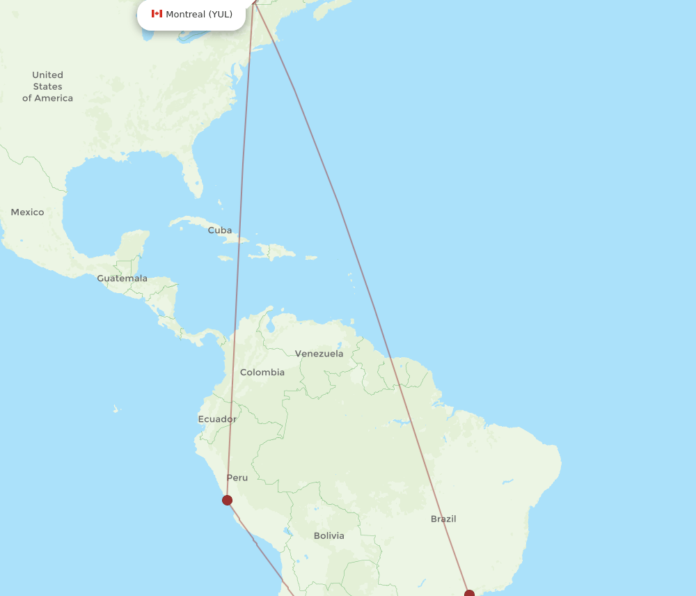 YUL-AEP flight routes