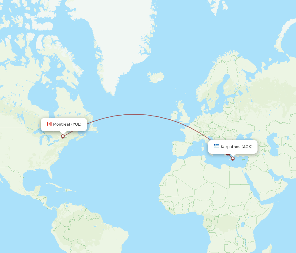 YUL-AOK flight routes