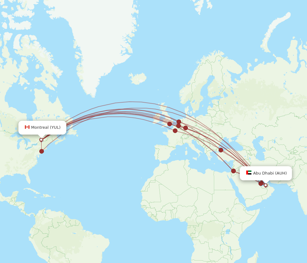 YUL-AUH flight routes