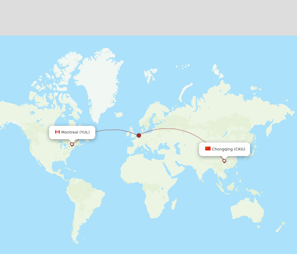 YUL-CKG flight routes