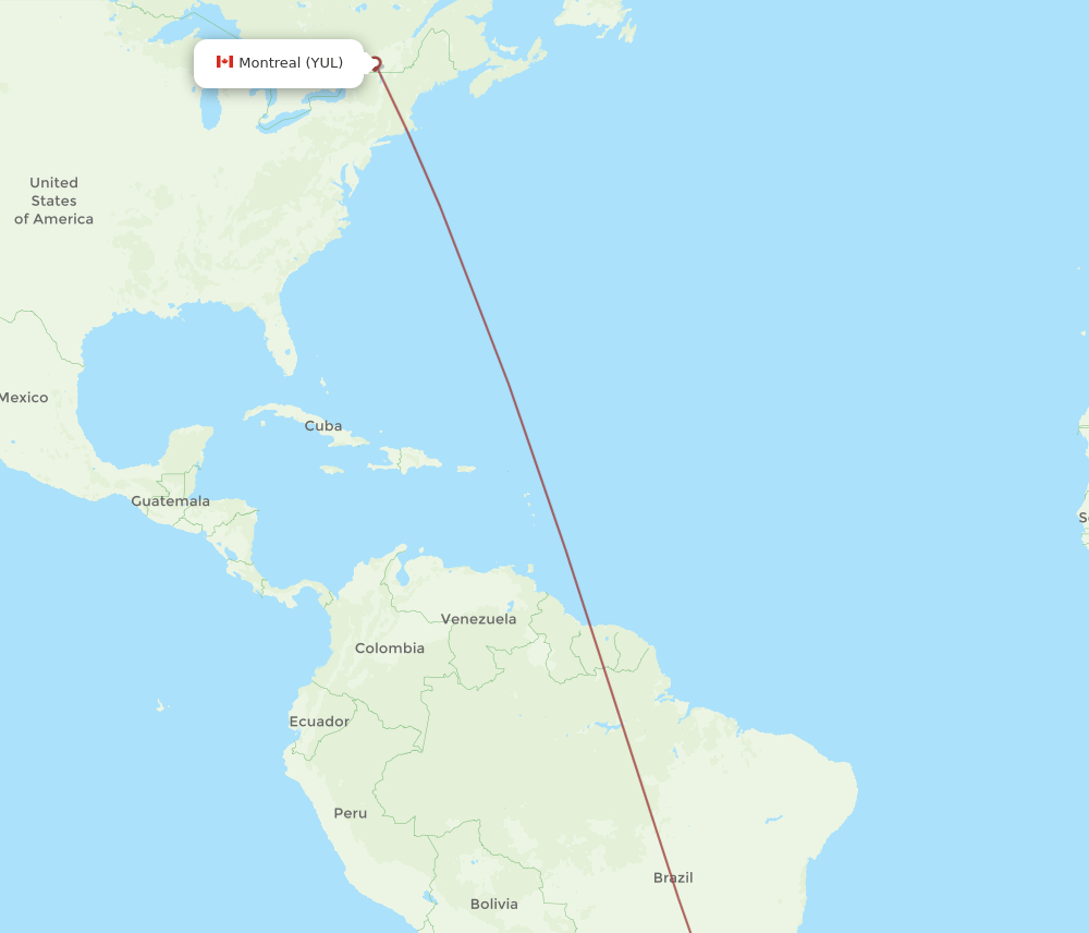 YUL-CWB flight routes