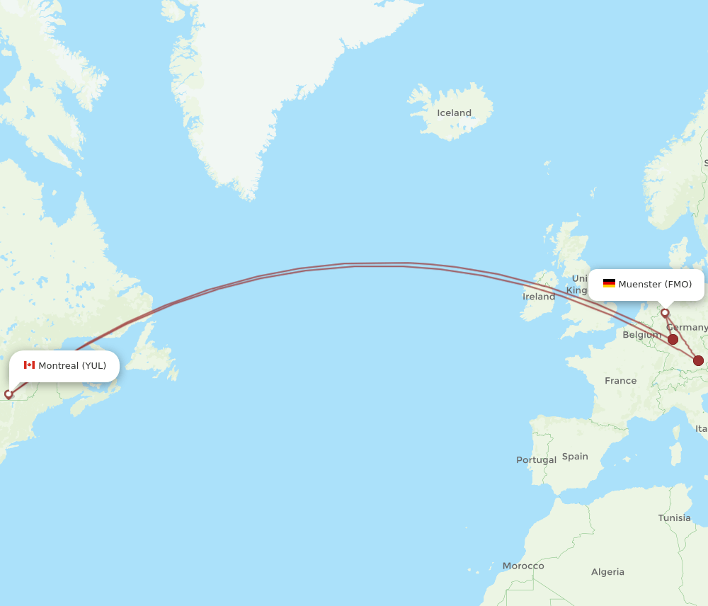 YUL-FMO flight routes