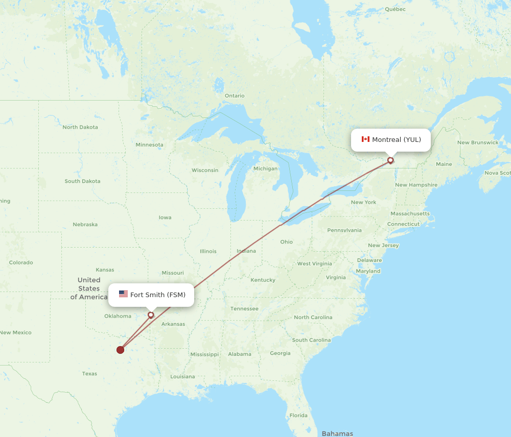YUL-FSM flight routes
