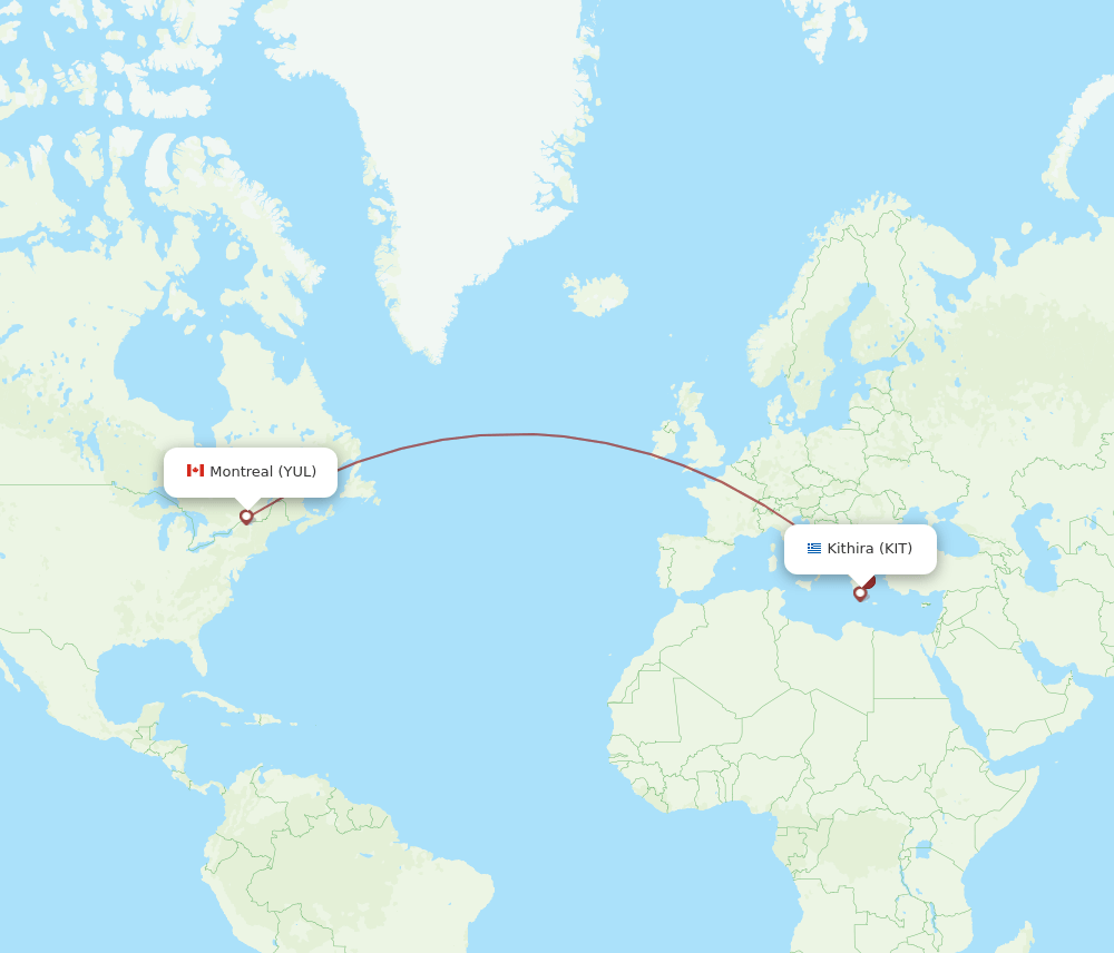 YUL to KIT flights and routes map