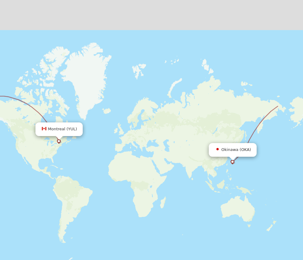 YUL-OKA flight routes