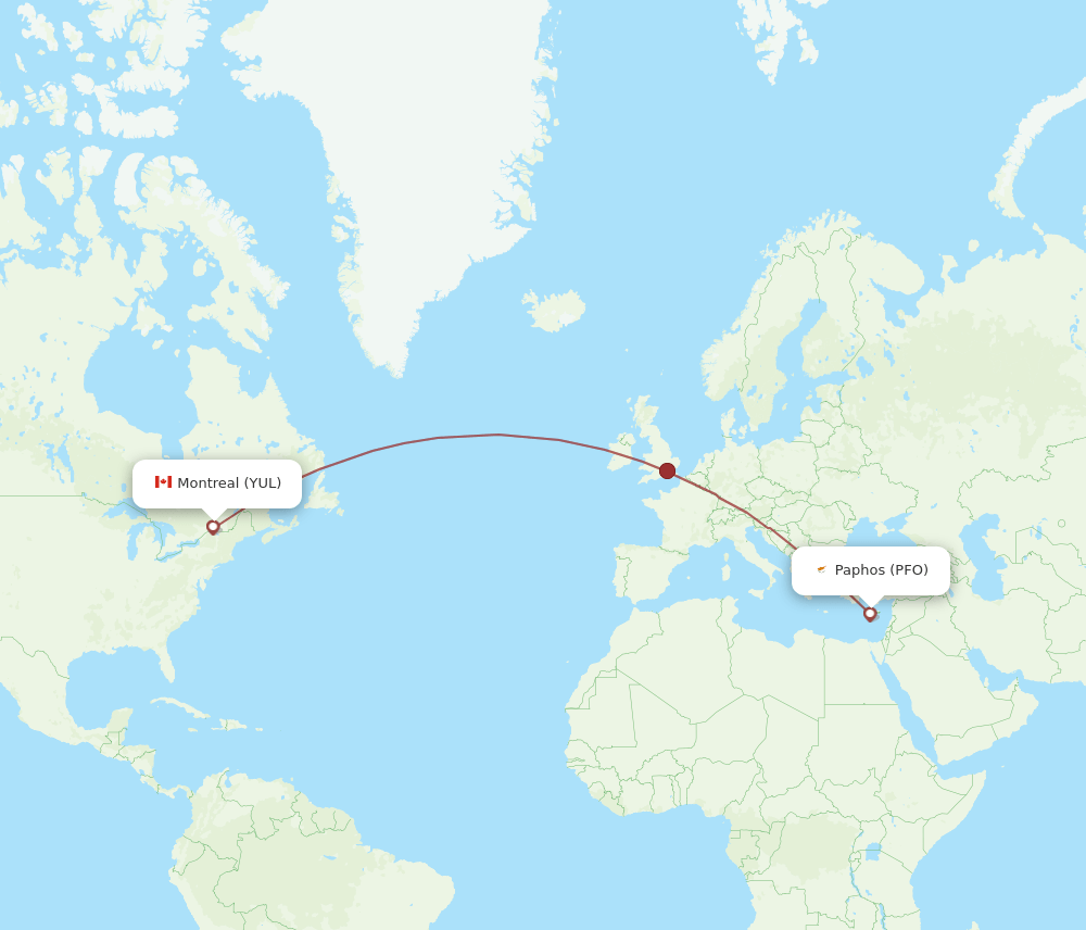 YUL-PFO flight routes