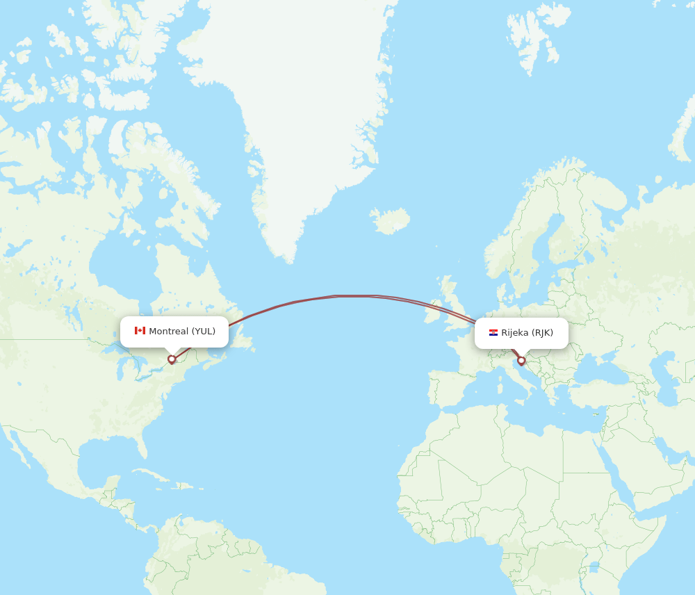 YUL-RJK flight routes