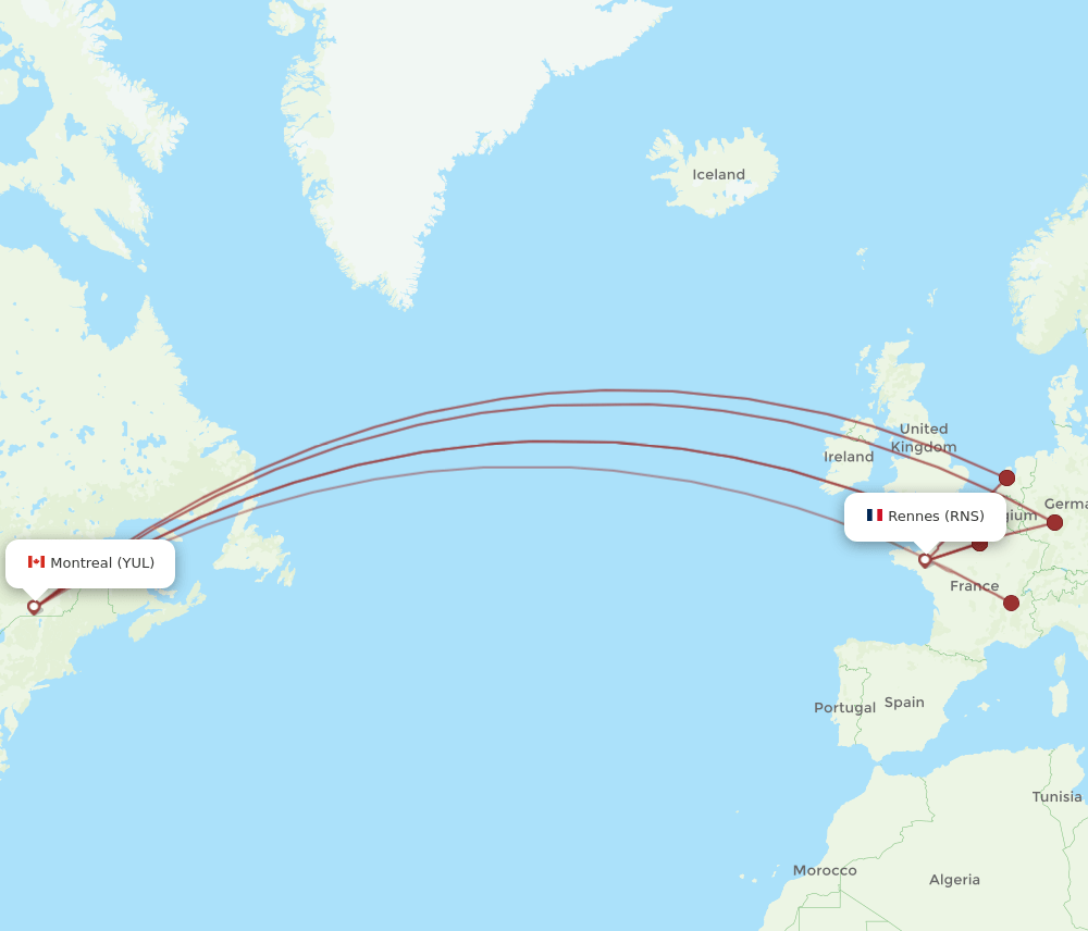 YUL-RNS flight routes