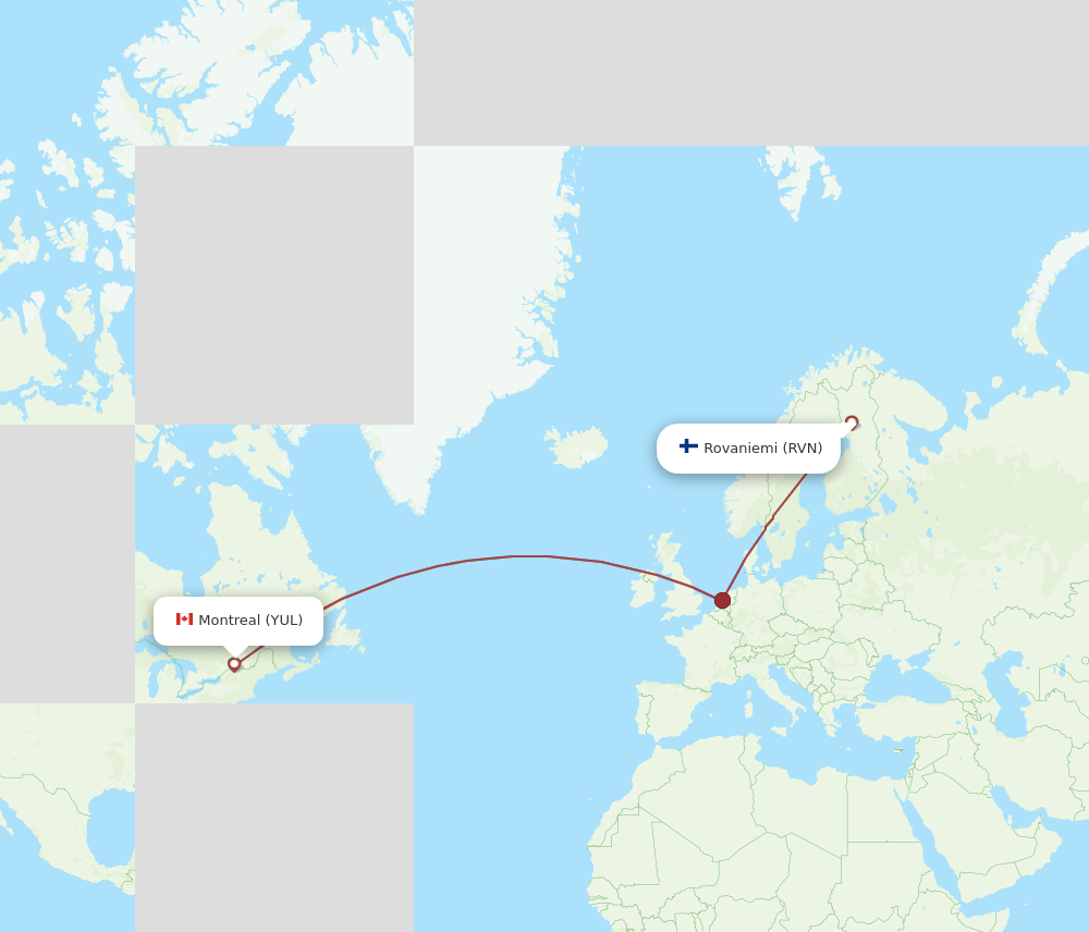 YUL-RVN flight routes