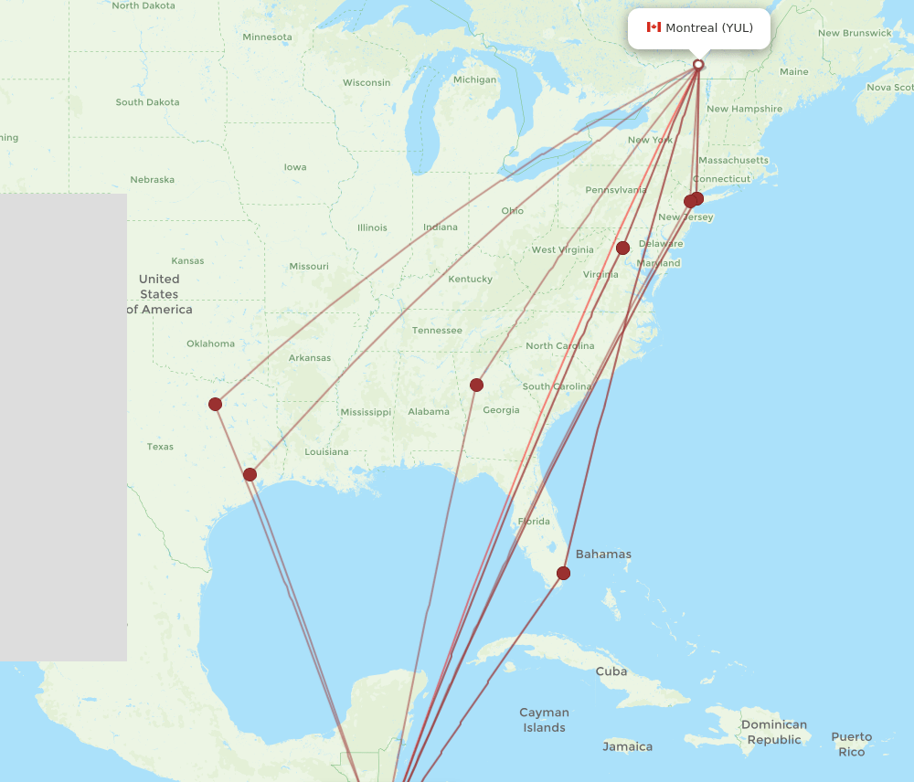 YUL-SAL flight routes
