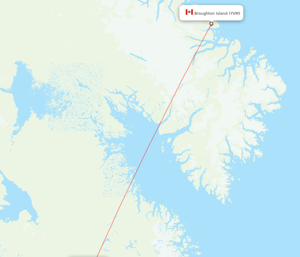 Qikiqtarkuaq - Iqaluit route map and flight paths
