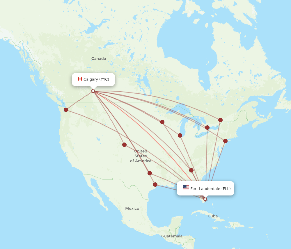 YYC-FLL flight routes