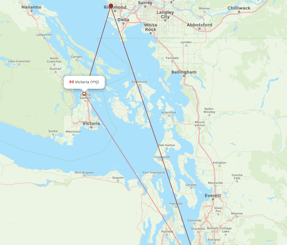 YYJ-SEA flight routes