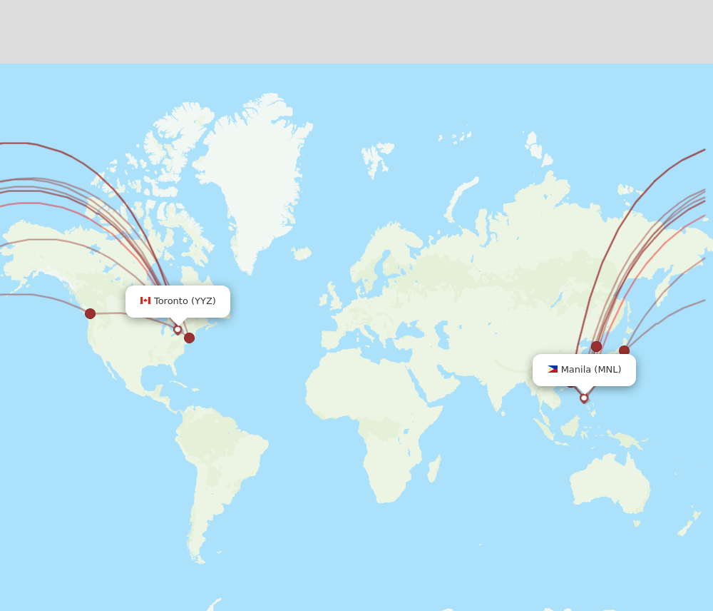 YYZ-MNL flight routes