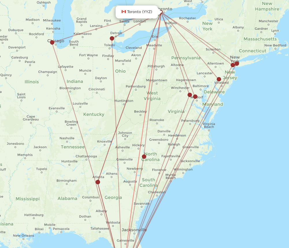 YYZ-SRQ flight routes
