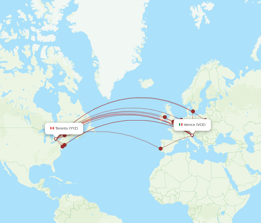 YYZ-VCE flight routes