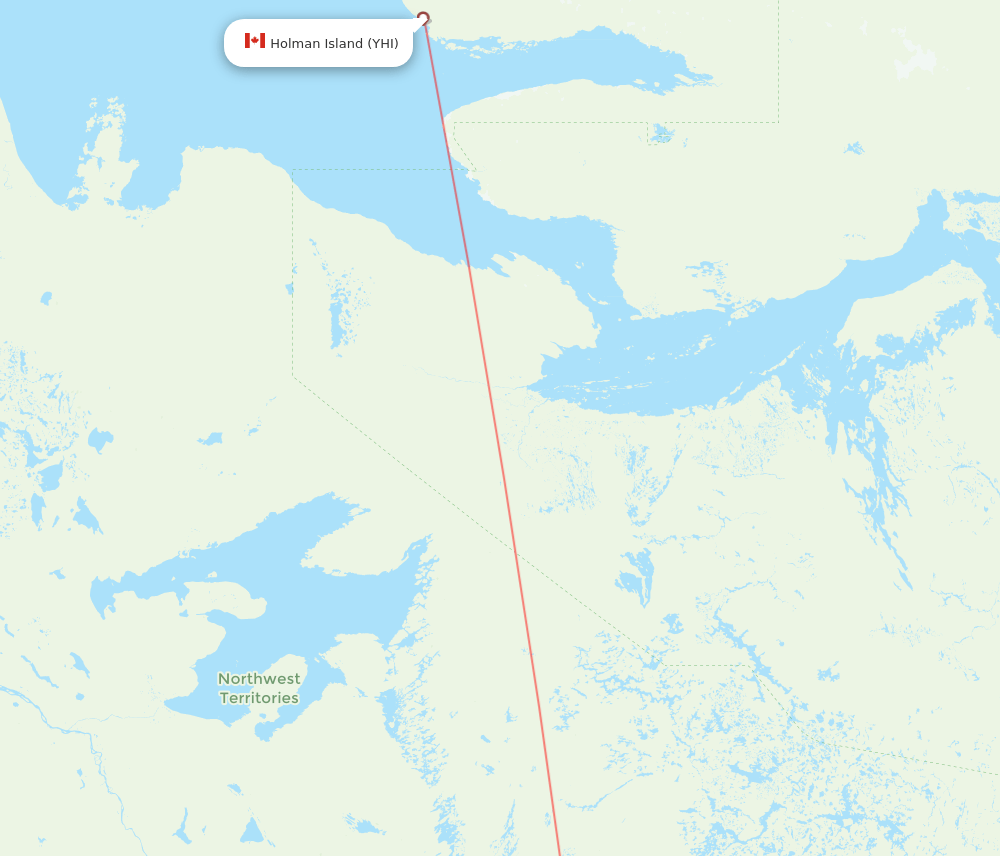 YZF to YHI flights and routes map