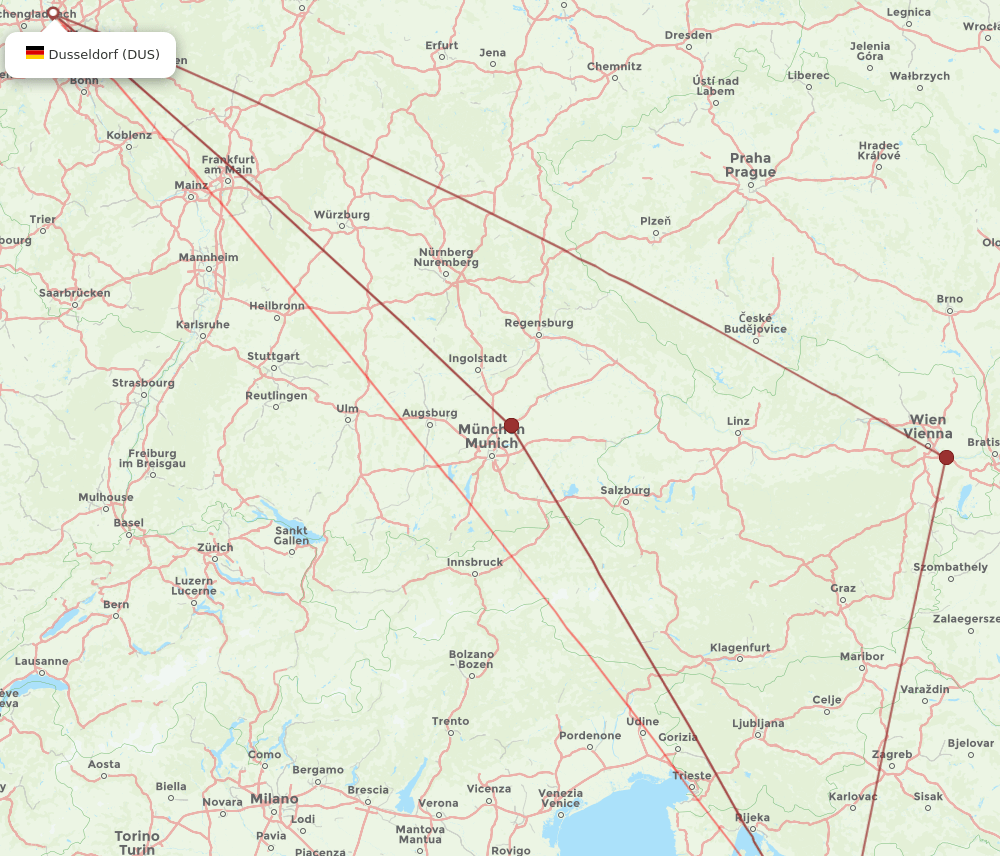 ZAD-DUS flight routes