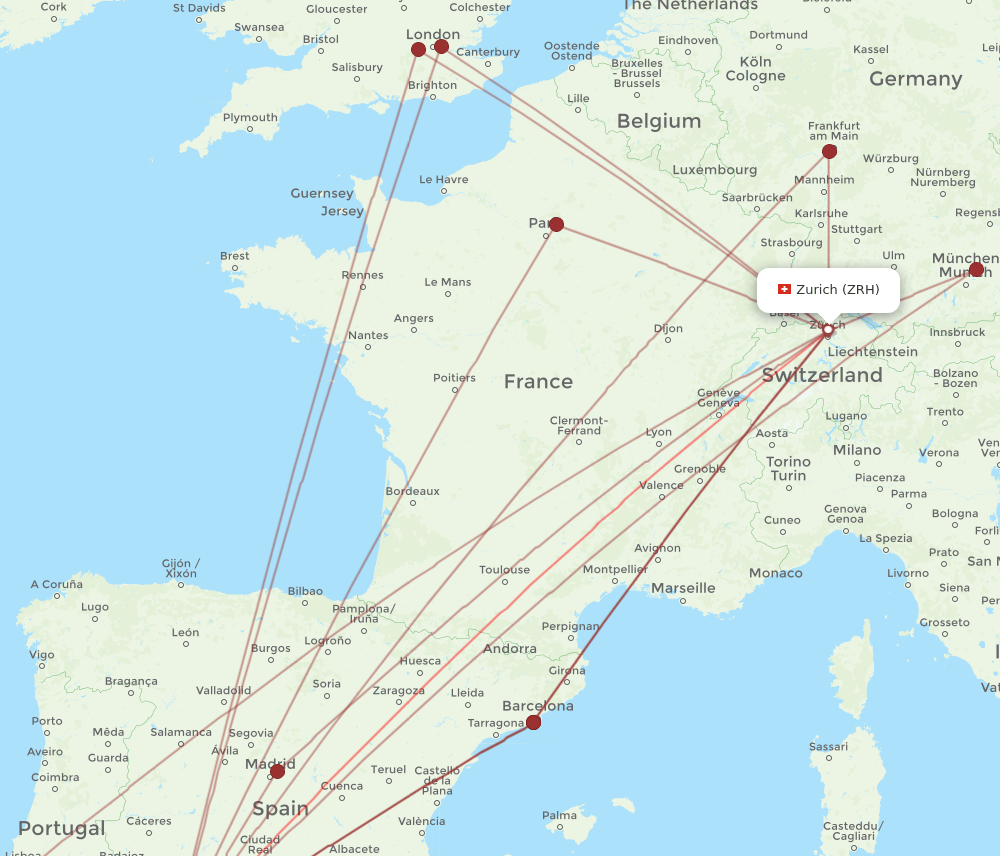 ZRH-SVQ flight routes