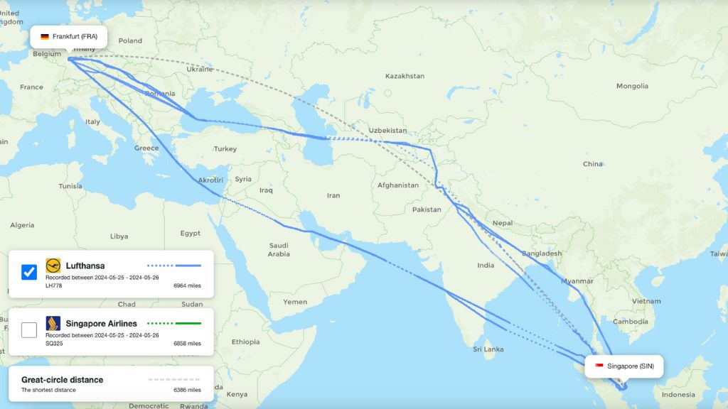 lufthansa avoid middle east iran