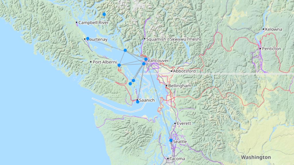 Harbour Air – route map