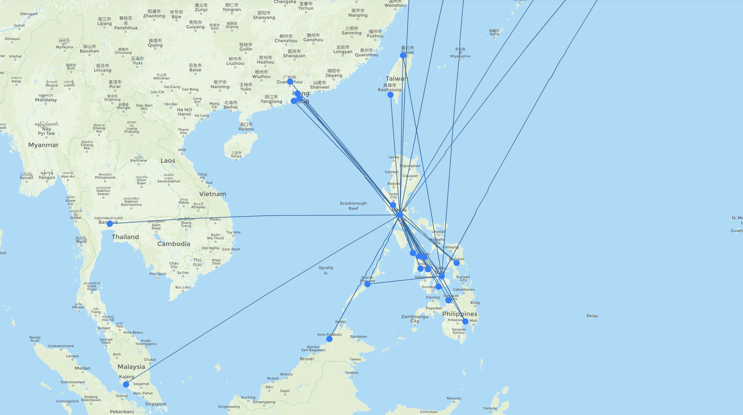 Philippines AirAsia – route map
